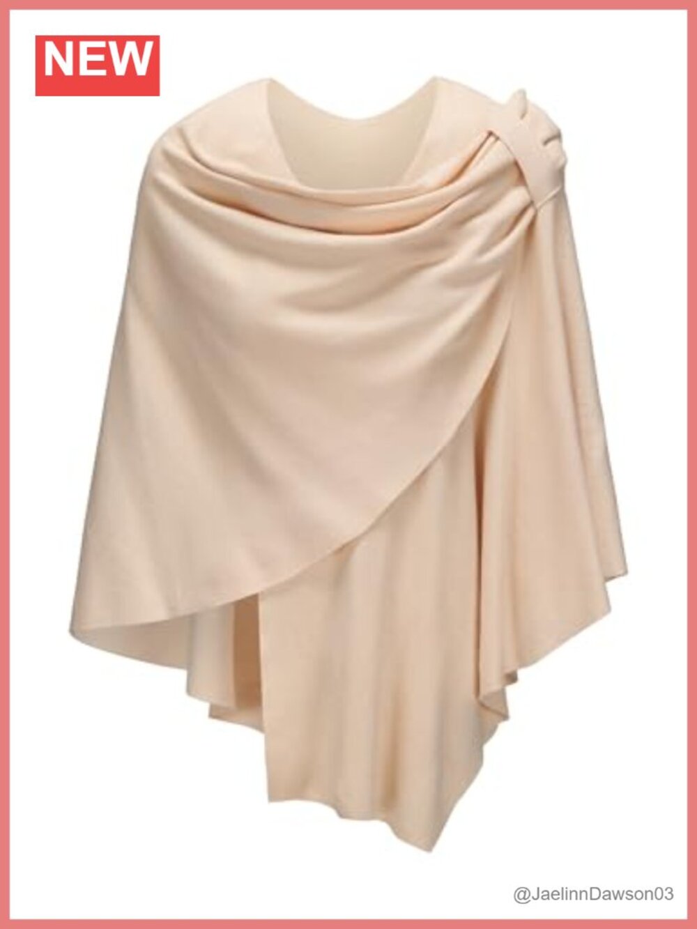 Elegant Poncho Sweater Wrap Cross Front Shawl Viscose One Size